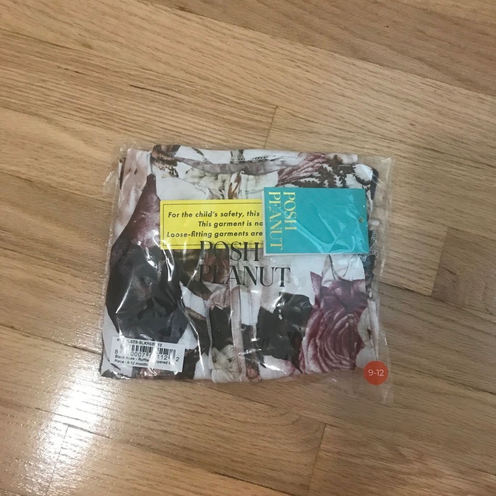 Black Rose Ruffled Zippered One Piece (free feet)